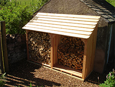 Custom Two Bay Log Store